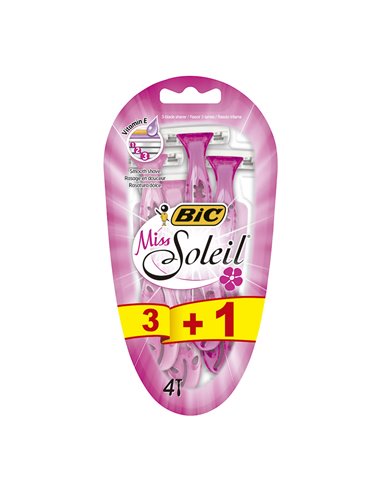 Blister d'épilation jetable Miss Soleil, 3 + 1 unité