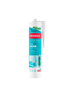 Silicone acético para cozinhas e banheiros, transparente 311