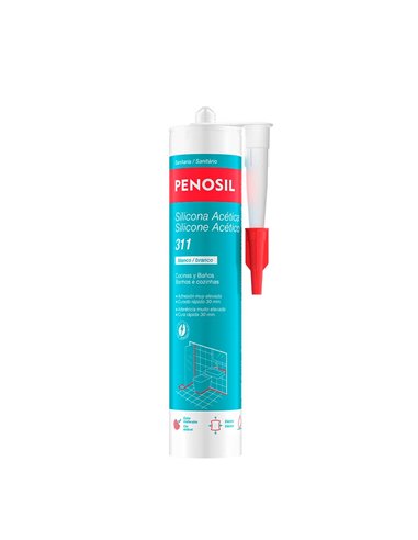 Silicone acético branco para cozinhas e banheiros 311