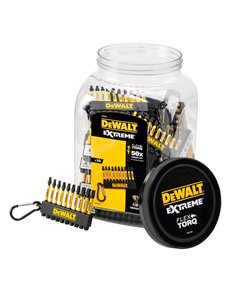 Conjunto de 10 bits FlexTorq, 57 mm PZ2, PZ3 e PH2, com mosquetão, lata com 50 unidades