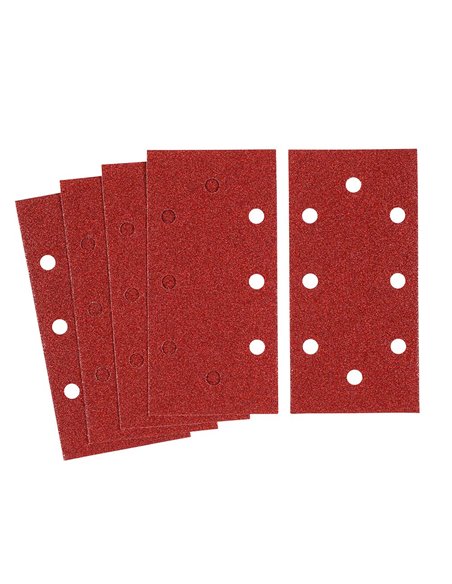 Quick-fit perforated sanding sheets 80 g 93 x 190 mm - 5 pcs
