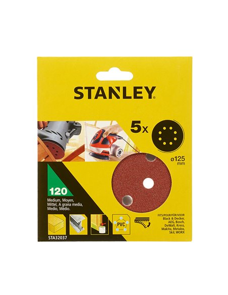 Exzenterschleifscheiben 120 g ø125 mm - 5 Stk