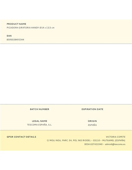 Tritatutto rotante pratico ø14 x 13,5 cm