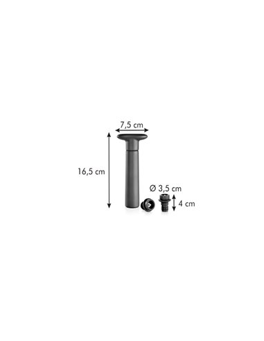 One wine vacuum pump + 2 stoppers