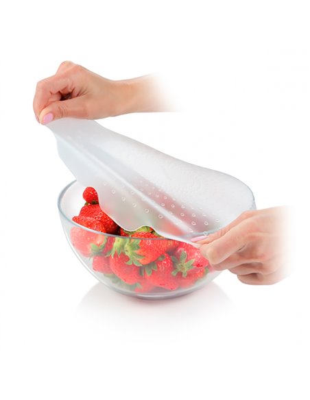 Coperchi flessibili in silicone 4food, ø17 e 23 cm, 2 pezzi