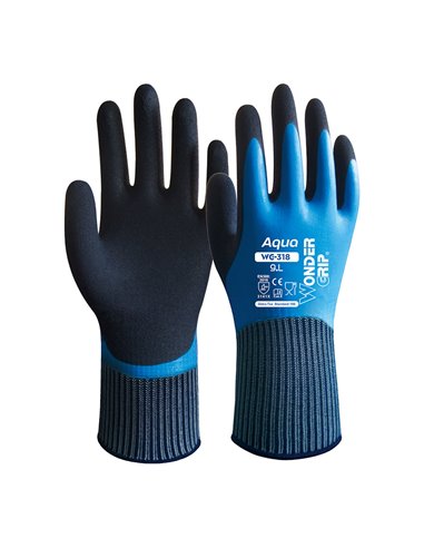 Guanto in lattice di nylon a doppio strato, 100% impermeabile, taglia 08