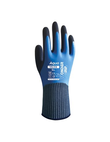 Double-coated latex nylon glove, 100% waterproof, size 08