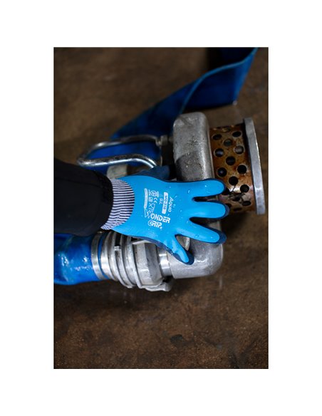 Luva de nylon látex com dupla camada, 100% impermeável, tamanho 08