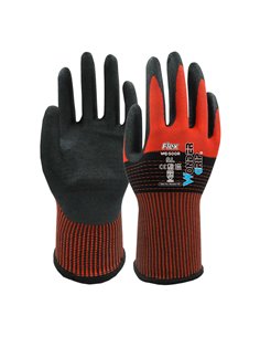 Guante nailon, palma recubierta nitrilo, talla 07