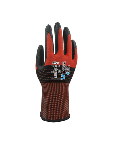 Nylon glove, nitrile coated palm, size 08