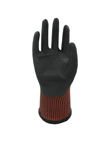 Nylon glove, nitrile coated palm, size 08