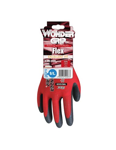 Nylon glove, nitrile coated palm, size 08