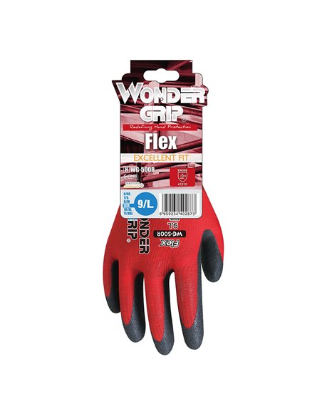 Nylon glove, nitrile coated palm, size 11