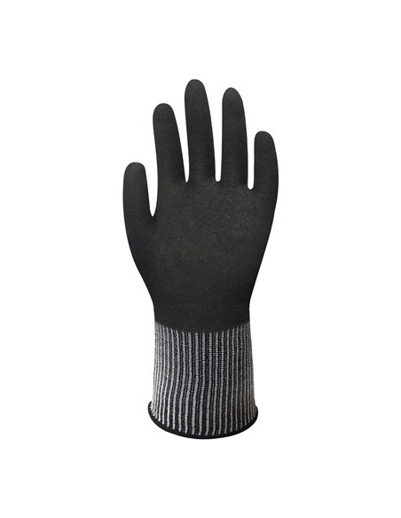 Luva de nylon e elastano, palma com revestimento duplo de nitrila, tamanho 08