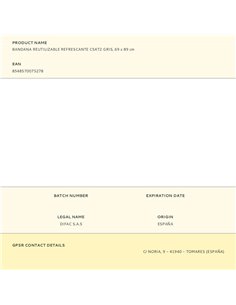 CSKT2 Erfrischendes, wiederverwendbares Bandana, Grau, 69 x 89 cm 2