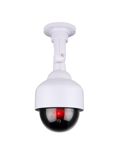 Simulated dome security camera, white, ø12 x 24 cm