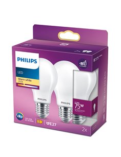 Ampoule LED standard E27 8,5 W 1055 lm 2700 K lumière chaude, 2 pièces 2