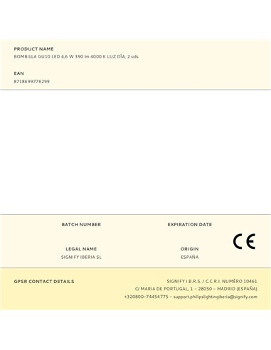 GU10 LED bulb 4.6 W 390 lm 4000 K daylight, 2 pcs