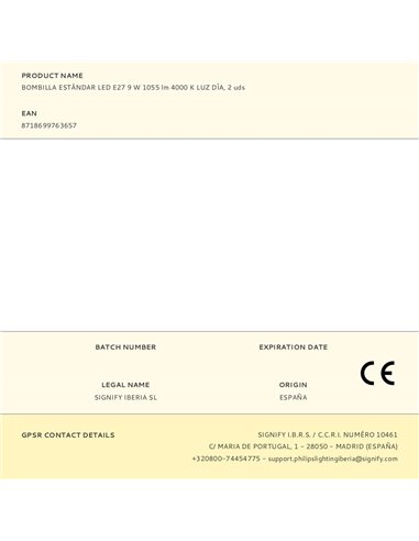 Standard LED bulb E27 9 W 1055 lm 4000 K daylight, 2 pcs