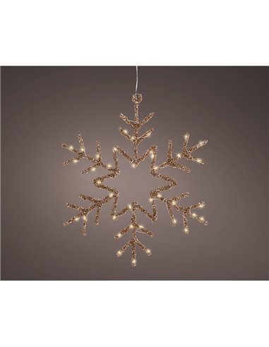 Snowflake indoor decorative LED light 38 x 38 cm