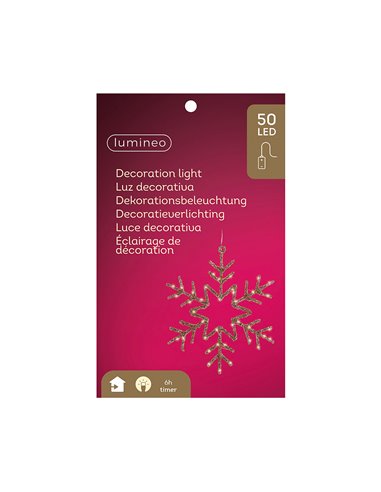 Snowflake indoor decorative LED light 38 x 38 cm