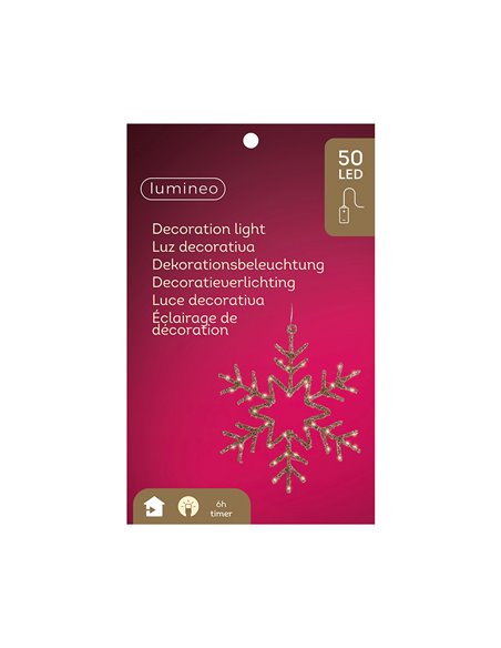 Snowflake indoor decorative LED light 38 x 38 cm