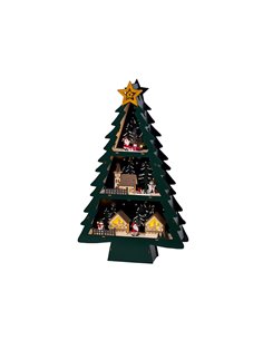 Scène de sapin de Noël avec LED 33 x 9 x 55 cm