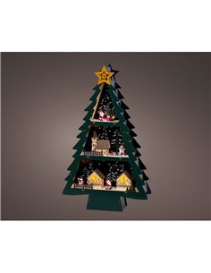 Scène de sapin de Noël avec LED 33 x 9 x 55 cm 2