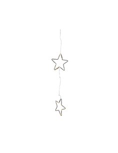 Cortina de LED prateada com estrelas para uso externo
