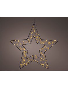 Figura de estrela de metal MicroLED, para exterior, ø38 cm