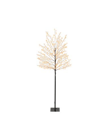 Outdoor illuminated tree with 480 warm LED lights
