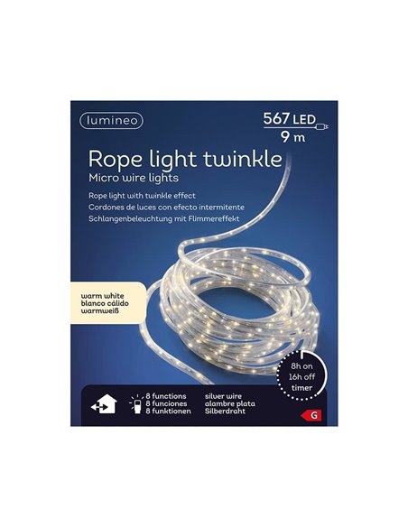 Lichterkette mit Blinkeffekt, 567 LEDs, 9 m