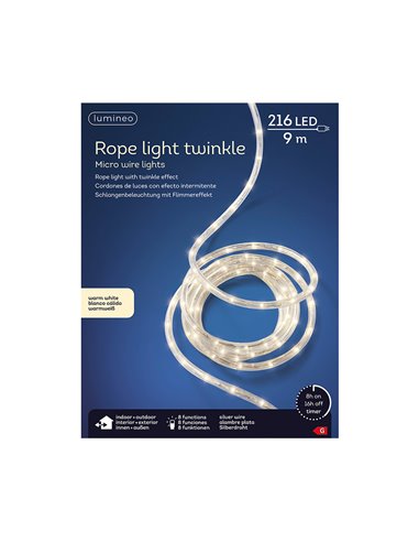 Lichterkette mit Blinkeffekt, 216 LEDs, 9 m