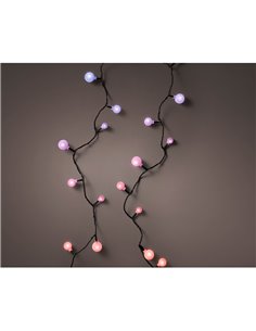 Guirlanda LED multicolorida para exterior 120 LEDs 9 m