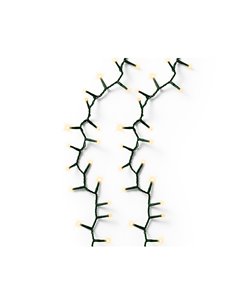 Guirlande LED compacte avec 750 LED clignotantes, blanc chaud, câble vert, 21 m