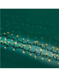 Guirlande LED compacte avec 750 LED clignotantes, blanc chaud, câble vert, 21 m 2