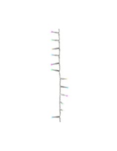 Catena LED multicolore, rosa, blu e verde, per esterni, cavo trasparente, 11 m 2