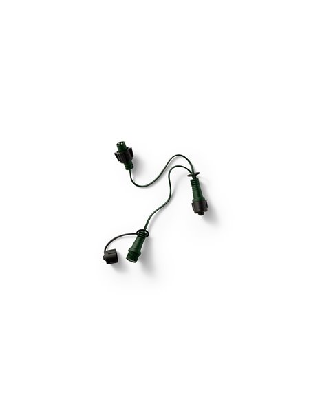 Conector T verde para exterior 40 cm