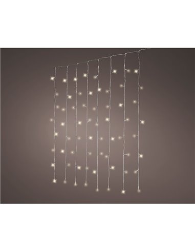 Connectable LED light curtains, warm white, 200 LEDs, 1.5 x 2 m