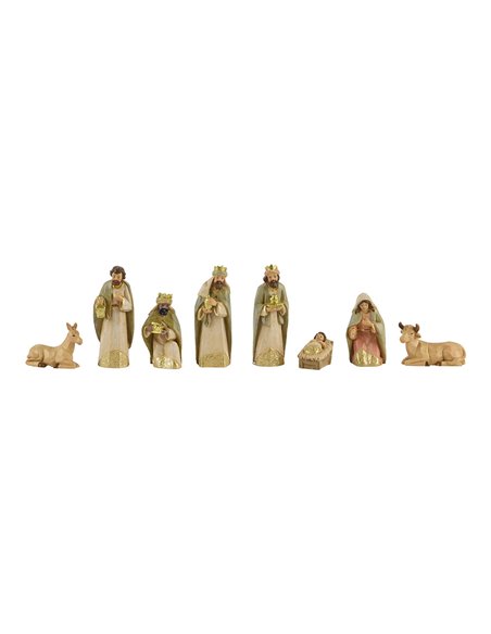 Presépio com 8 figuras de poliresina
