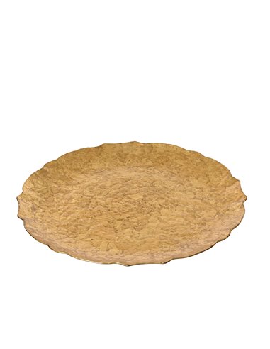 Gold polypropylene decorative plate ø33 x 1.50 cm