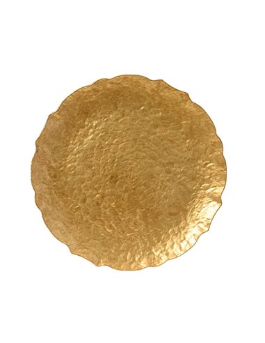 Assiette décorative en polypropylène doré ø33 x 1,50 cm