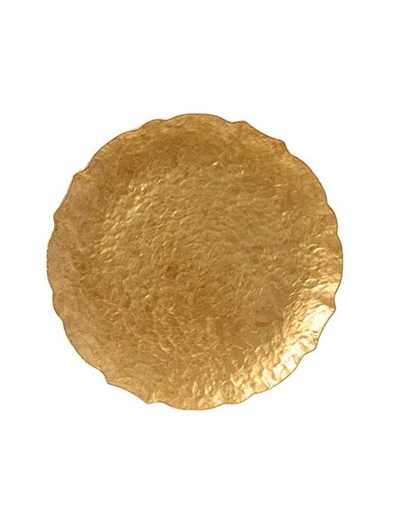 Assiette décorative en polypropylène doré ø33 x 1,50 cm