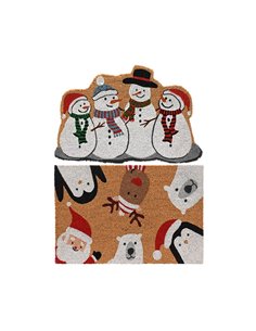 Felpudo de fibra de coco navidad, modelos variados