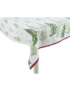Christmas cotton tablecloth 140 x 0.10 x 180 cm