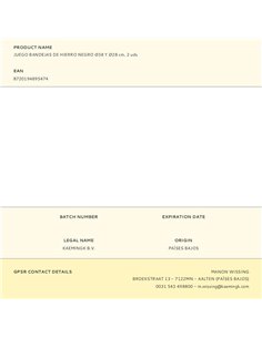 Set di vassoi in ferro nero ø38 e ø28 cm, 2 unità 2