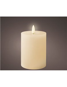 Cremefarbene LED-Wachskerze, ø7 x 11,20 cm