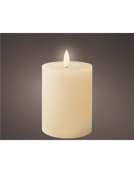 Vela de cera led color crema, ø7 x 11,20 cm