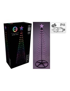 Arbol de navidad 370 led rgb negro 2,10 m