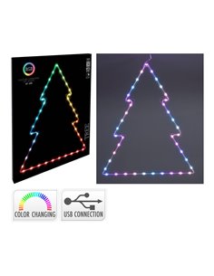Sapin de Noël avec 41 LED RGB, 48 x 60 cm